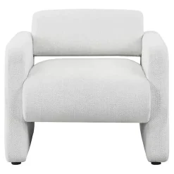 Kirklands Home Accent Chairs|Boucle Modern Accent Chair White