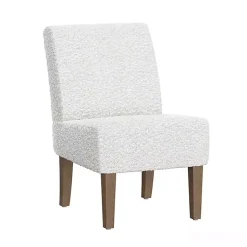 Kirklands Home Accent Chairs|Boucle Slipper Accent Chair White
