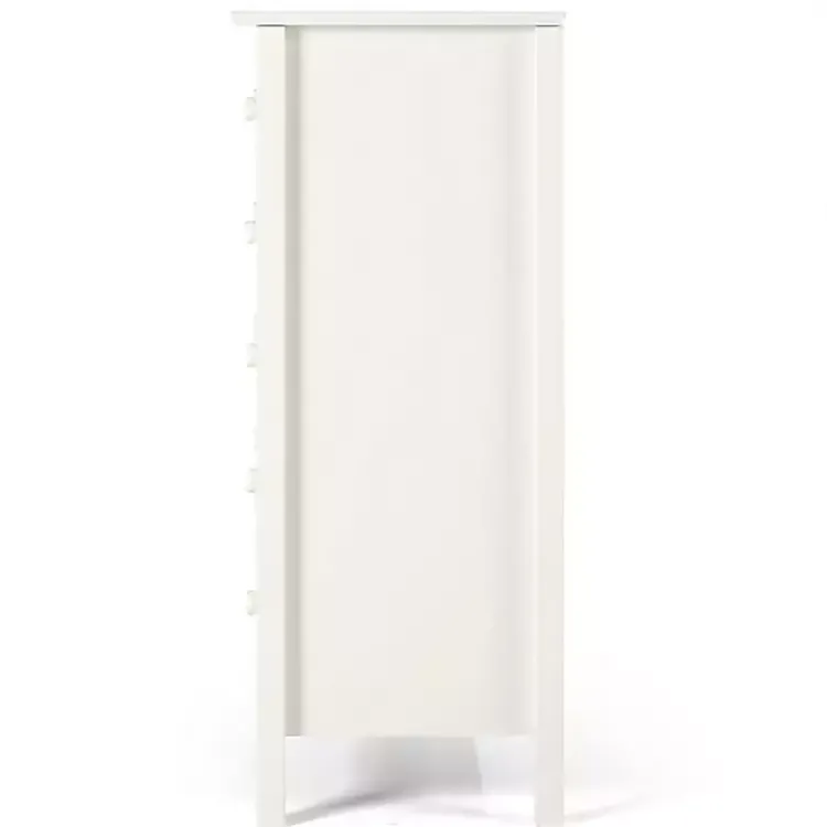 Kirklands Home Dressers & Chests|Brazilian Pine Wood 5-Drawer Chest White