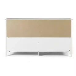 Kirklands Home Dressers & Chests|Brazilian Pine Wood 6-Drawer Dresser White