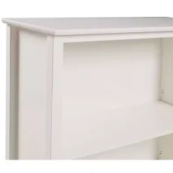 Kirklands Home Bookshelves|Brazilian Pine Wood 3-Tier Bookshelf White