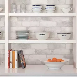 Kirklands Home Wall Murals & Wallpaper|White Brick Peel & Stick Wallpaper