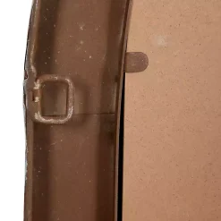 Kirklands Home Decorative Mirrors|White Brown Rustic Window Iron Frame Wall Mirror