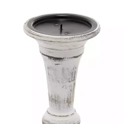 Online White Brushstroke 3-pc. Pillar Candle Holder Set Candle Holders