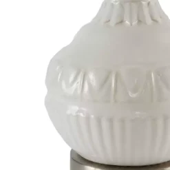 Kirklands Home Table Lamps|Ceramic Embossed Table Lamp White