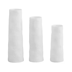 Ceramic Flower Embossed Mini Vases, Set of 3 Vases
