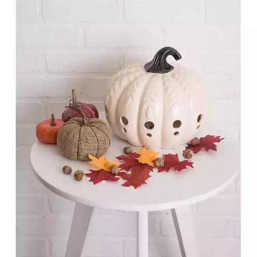 Best Ceramic Leaf Pre-Lit Pumpkin Lantern Lanterns