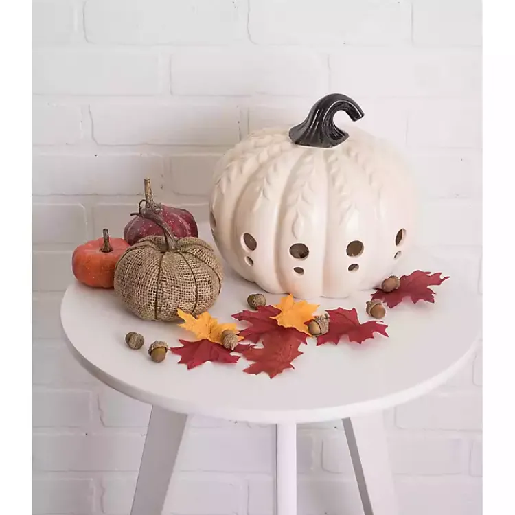 Best Ceramic Leaf Pre-Lit Pumpkin Lantern Lanterns