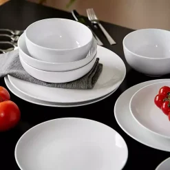 Kirklands Home Dinnerware|Ceramic 16-pc. Dinnerware Set White