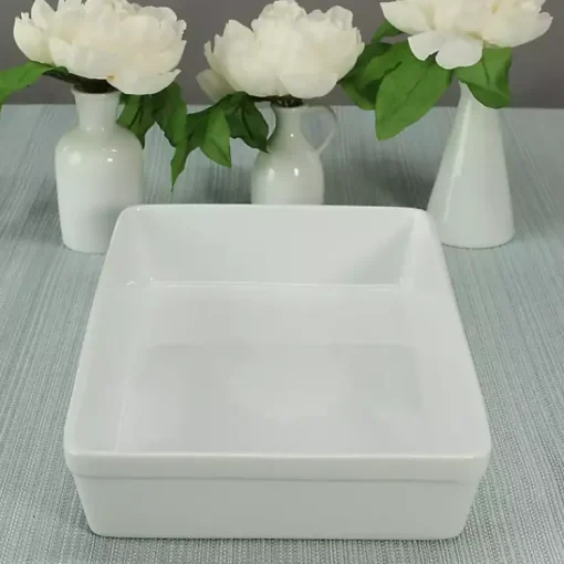 Kirklands Home Bakeware & Cookware|Ceramic Rectangular Baker White