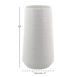 Hot Ceramic Ribbed Vase, 12 in. Vases