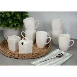 Kirklands Home Dinnerware|Ceramic Square 40-pc. Dinnerware Set White