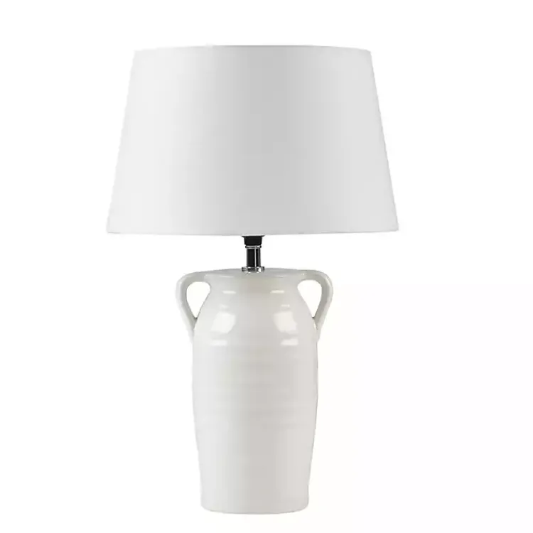 Kirklands Home Table Lamps|Ceramic Table Lamp with Handles White
