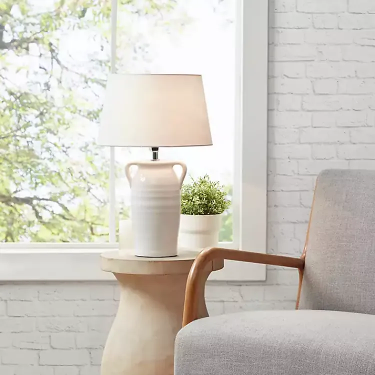 Kirklands Home Table Lamps|Ceramic Table Lamp with Handles White