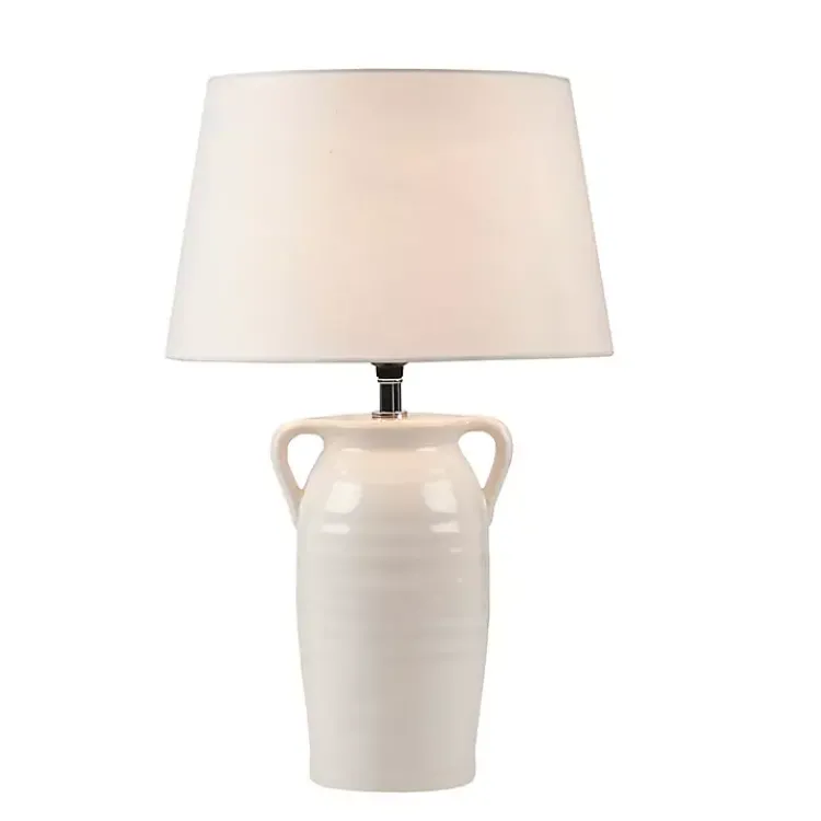 Kirklands Home Table Lamps|Ceramic Table Lamp with Handles White