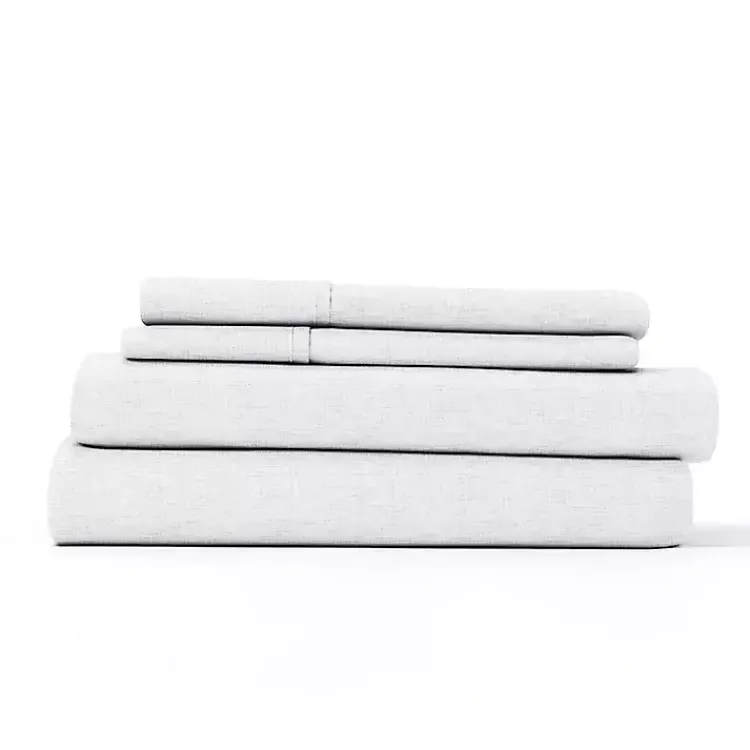 Kirklands Home Bed Sheets|Chambray 4-pc. California King Sheet Set White