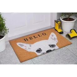 Kirklands Home Doormats|Chihuahua Hello Doormat White