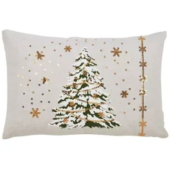Online White Christmas Tree LED Accent Pillow Pillows