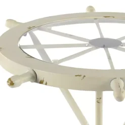 Kirklands Home Accent & End Tables|White Coastal Ship Accent Table