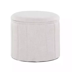 Kirklands Home Benches & Ottomans|Collapsible Storage Ottoman White