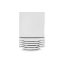 Kirklands Home Dinnerware|Coupe Square Appetizer Plates, Set of 6 White