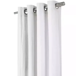 Kirklands Home Curtains & Drapes|Crinkle Harmony Curtain Panel, 84 in. White