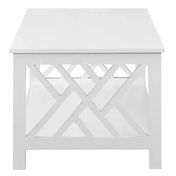 Kirklands Home Coffee Tables|Cut-Out Sides Coffee Table White