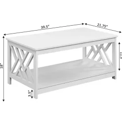 Kirklands Home Coffee Tables|Cut-Out Sides Coffee Table White