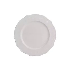Kirklands Home Dinnerware|Dahlia Embossed Side Plates, Set of 6 White