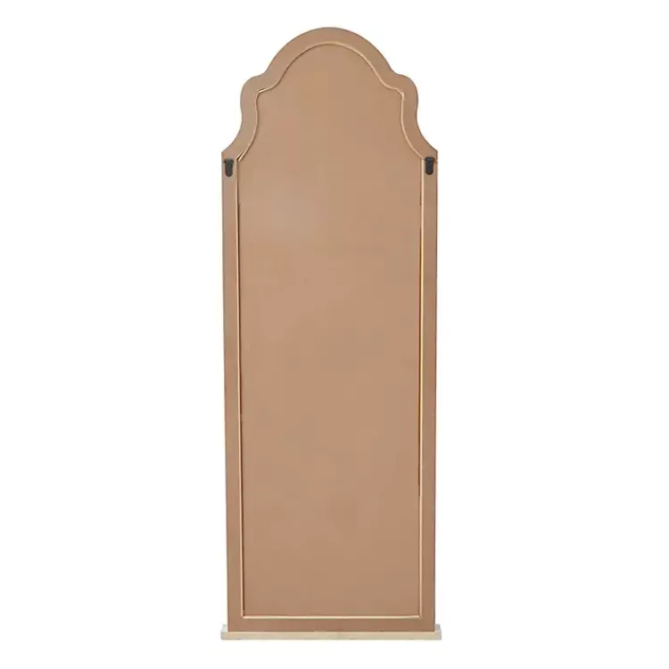 Kirklands Home Decorative Mirrors|White Distressed Wood Arched Wall Mirror