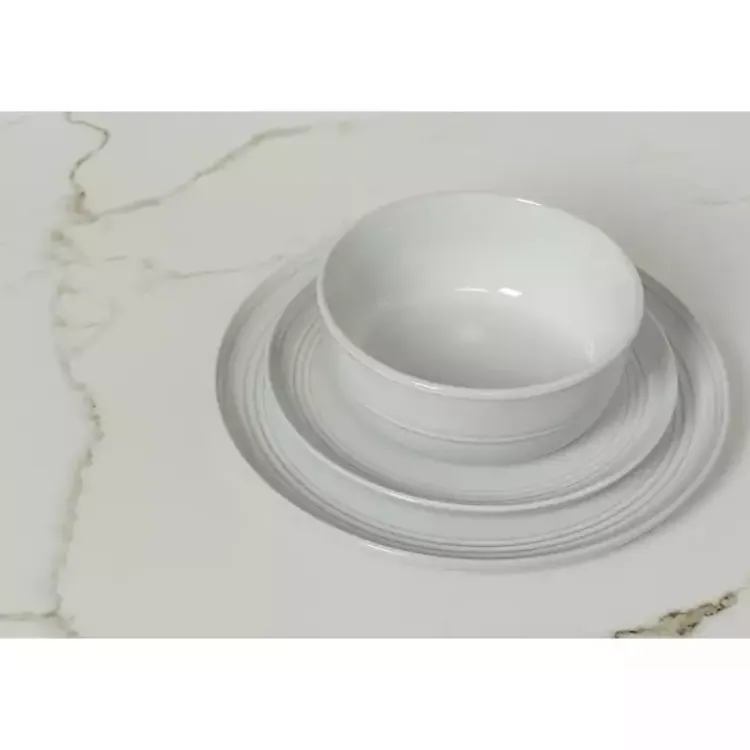 Kirklands Home Dinnerware|Double Line 16-pc. Dinnerware Set White