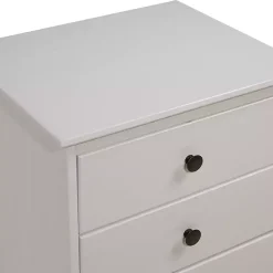 Kirklands Home Nightstands|3-Drawer Wood Nightstand White