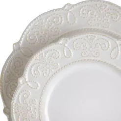 Kirklands Home Dinnerware|Embossed Scalloped 16-pc. Dinnerware Set White