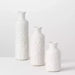 New Embossed Scrolling 3-pc. Vase Set Vases