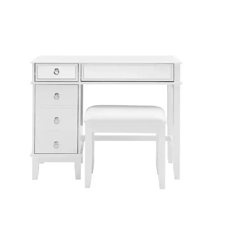 Kirklands Home Dressers & Chests|Eva Mirrored 2-pc. Vanity Set White