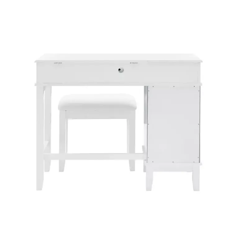 Kirklands Home Dressers & Chests|Eva Mirrored 2-pc. Vanity Set White