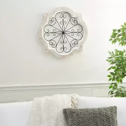 Kirklands Home Wall Plaques|Farmhouse Abstract Wall Plaque White