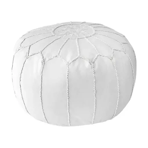 Outlet Faux Leather Pouf Poufs & Floor Cushions