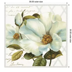 Kirklands Home Canvas Art|White Floral Bliss Framed Canvas Art Print