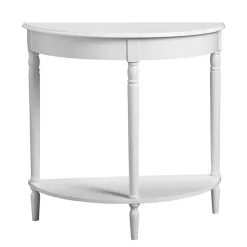 Kirklands Home Console Tables|French Country Half Round Console Table White