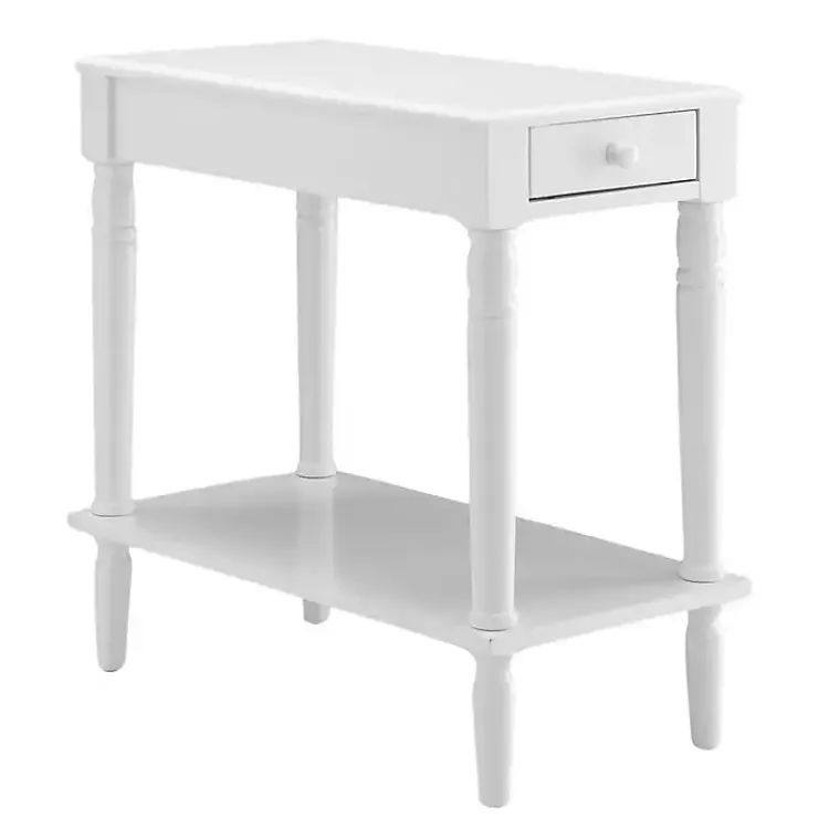Kirklands Home Accent & End Tables|French Country Single Drawer Accent Table White