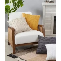 Clearance Fringe Stripe Throw Pillow Pillows