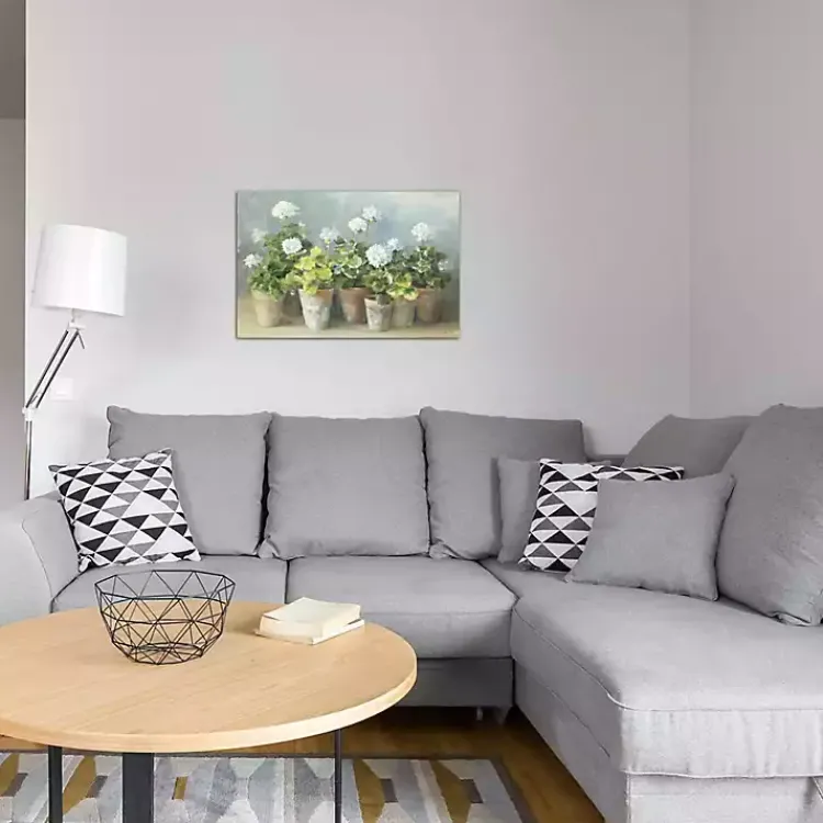 Kirklands Home Canvas Art|White Geraniums Canvas Art Print, 40x26 in.