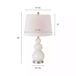 Kirklands Home Table Lamps|Glass Covey Table Lamps, Set of 2 White