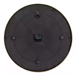 Kirklands Home Clocks|Glass Frame Gold Accent Wall Clock White