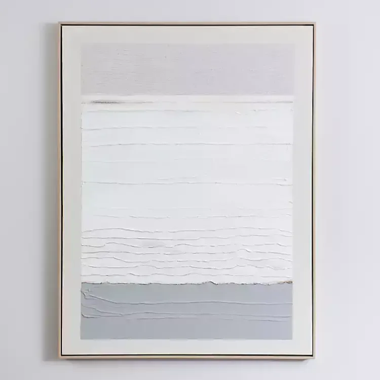 Kirklands Home Framed Art|White Gray Abstract Framed Wall Art