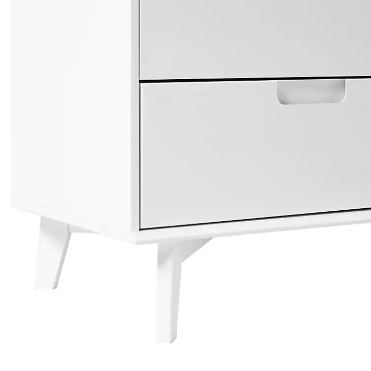 Kirklands Home Dressers & Chests|Grooved Handle 6-Drawer Dresser White