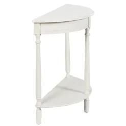 Kirklands Home Console Tables|Half Moon Tinslee Console Table White