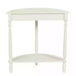 Kirklands Home Console Tables|Half Moon Tinslee Console Table White