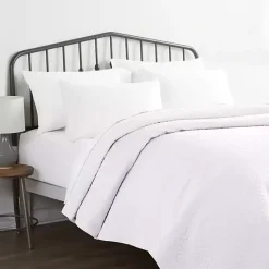 Kirklands Home Bedspreads & Coverlets|Herringbone Quilted 3-pc. Queen Coverlet Set White